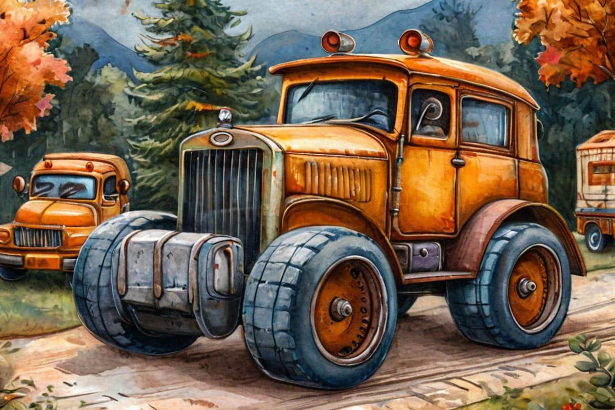 Иллюстрация к сказке «Утюжок и тихий час»: маленький каток Утюжок